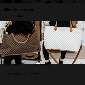 BROWN ROWAN CHECKERED WEEKENDER BAG  - UNBRANDED